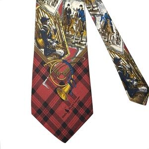 Vintage Polo Ralph Lauren Fox Hunting 100% Silk Tie